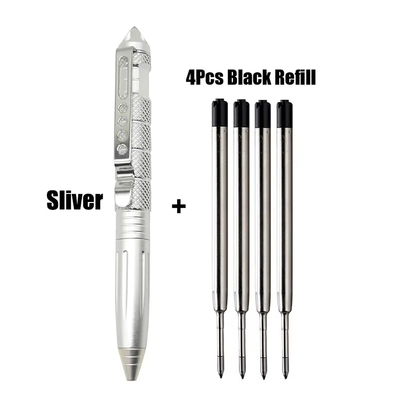 Portable Tactical Pen Self Defense Pen Aviation Aluminum Emergency Glass Breaker Pen Security Protection Survival EDC Multitool