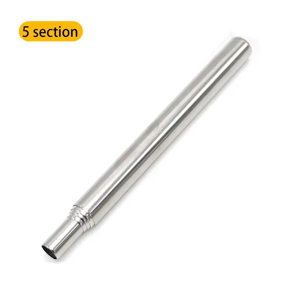 Stainless Steel Blowpipe Pocket Bellow Collapsible Air Blow Stick Campfire Fire Tool Outdoor Bushcraft Camping Hiking Cooking