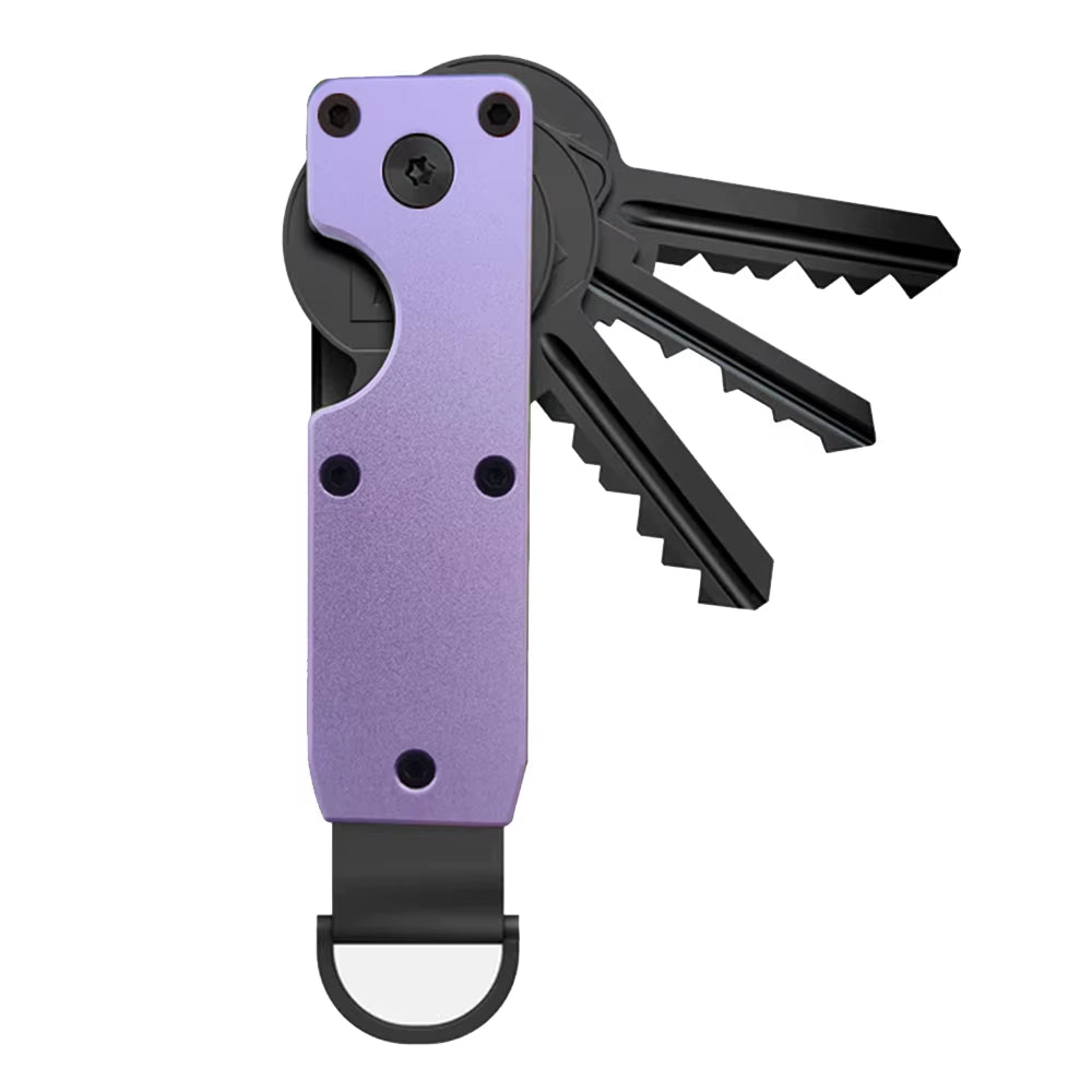Key Organizer Compact Holder Metal Key Chain Minimalist Key Case Holder for Keychain Secures 1-5 Keys