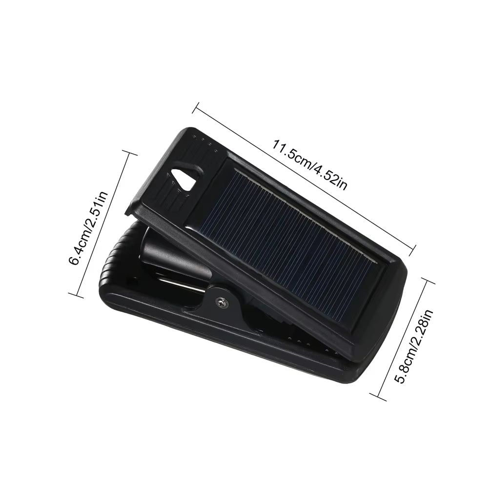 Clip-On LED Solar Light Smart Human Induction Outdoor Garden Light Waterproof Outdoor Lamp for Tent Garage Courtyard High Bright