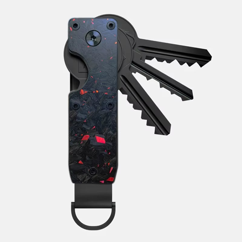 Key Organizer Compact Holder Metal Key Chain Minimalist Key Case Holder for Keychain Secures 1-5 Keys