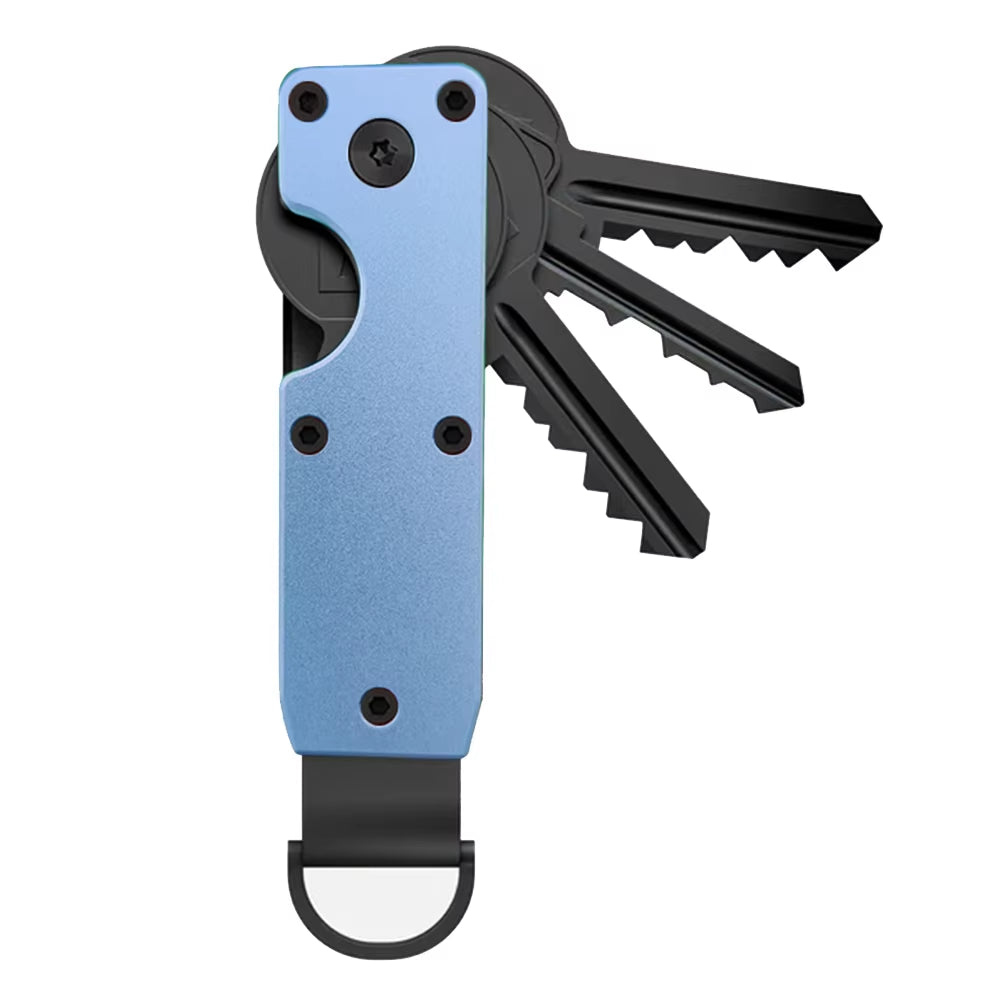Key Organizer Compact Holder Metal Key Chain Minimalist Key Case Holder for Keychain Secures 1-5 Keys