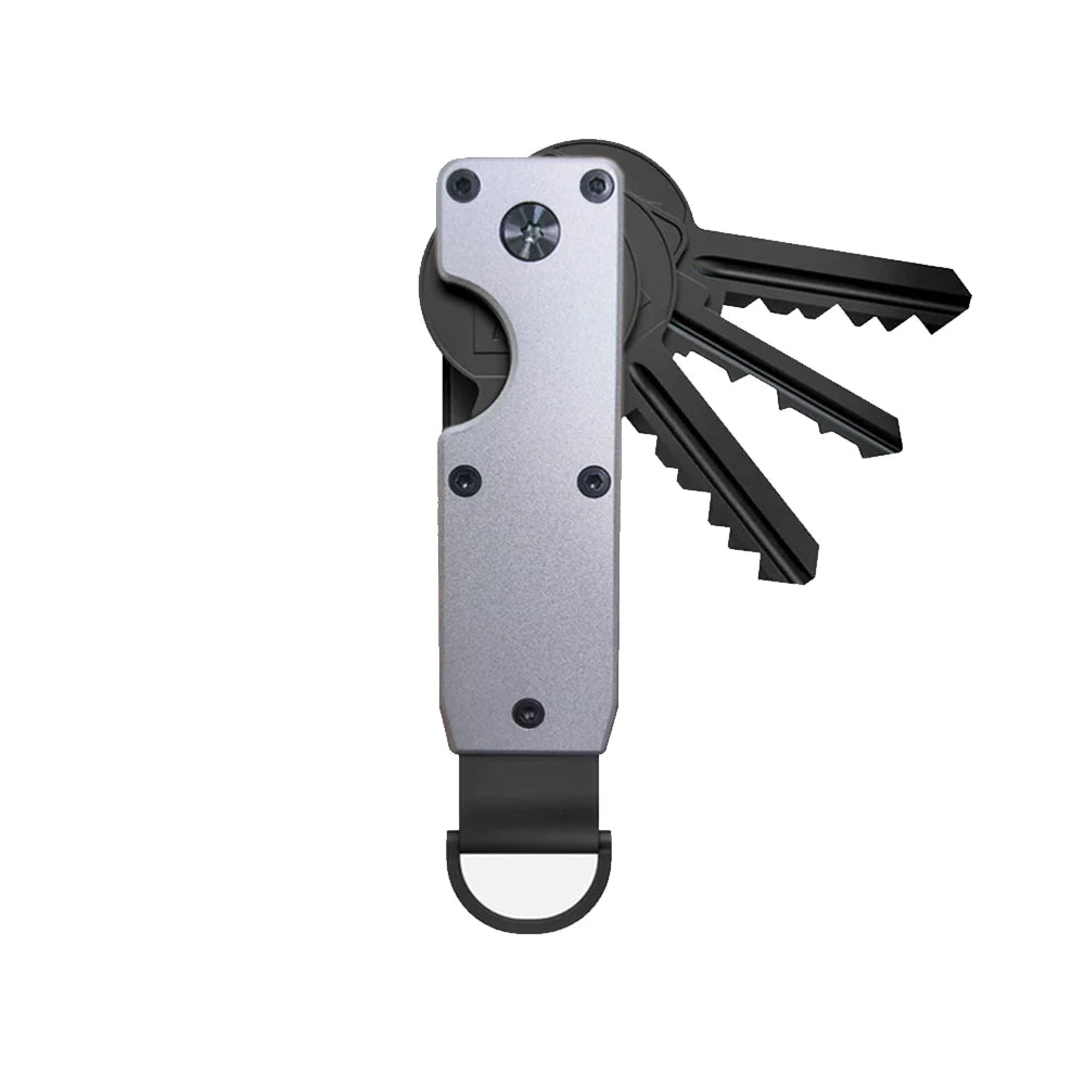 Key Organizer Compact Holder Metal Key Chain Minimalist Key Case Holder for Keychain Secures 1-5 Keys