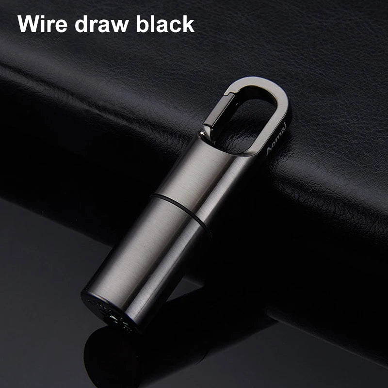 Isqueiro Vintage Stainless Steel Lighter Criativos Antique Mini Kerosene Lighter Capsule Portable Bronze Llavero Encendor