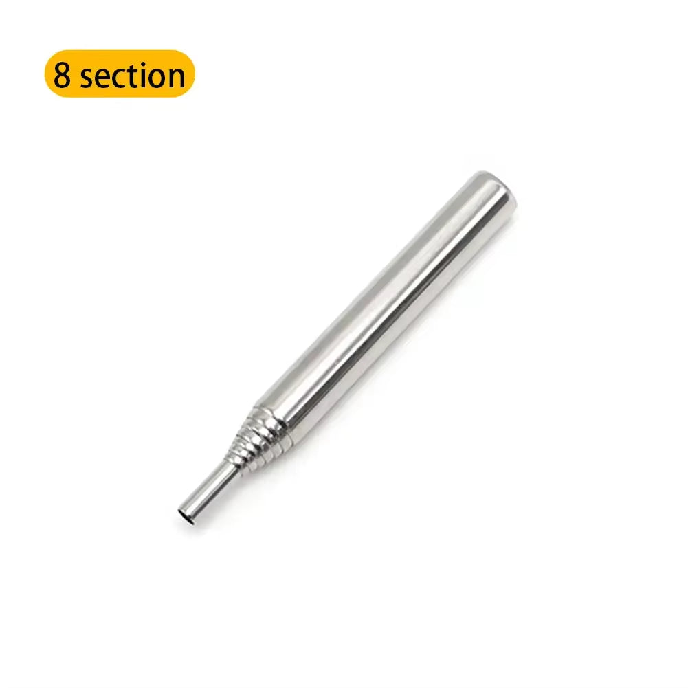 Stainless Steel Blowpipe Pocket Bellow Collapsible Air Blow Stick Campfire Fire Tool Outdoor Bushcraft Camping Hiking Cooking