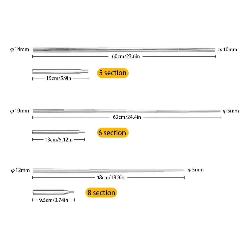 Stainless Steel Blowpipe Pocket Bellow Collapsible Air Blow Stick Campfire Fire Tool Outdoor Bushcraft Camping Hiking Cooking