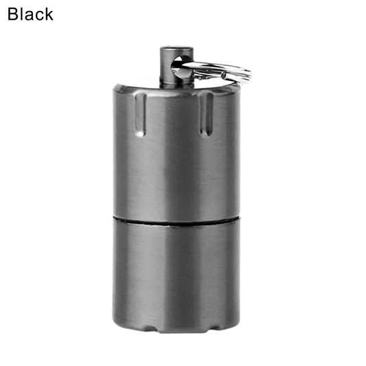 Mini Lighter Keychain without Gasoline Kerosene Oil for Outdoor Portable Capsule Cigarette Lighters Metal Pendant Key Ring Tools