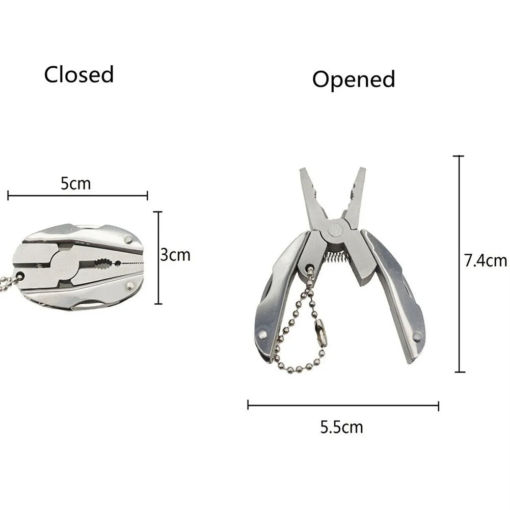Multi Mini Outdoor Camping Survival Folding Screwdriver Pliers Pocket Tool