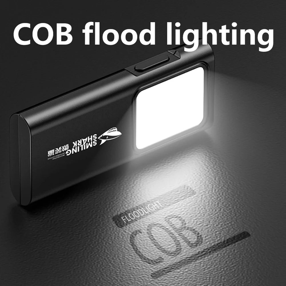 LED Mini Work Light USB Rechargeable Emergency Camping Light Waterproof Super Bright Flashlight for Outdoor Running Hiking