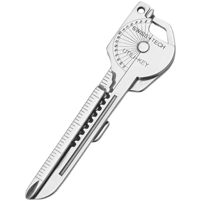 Keychain Multi-Tool Compact Multifunctional Keychain Gadget Portable Tool with Screwdriver Bottle Opener Camping Emergency Tool