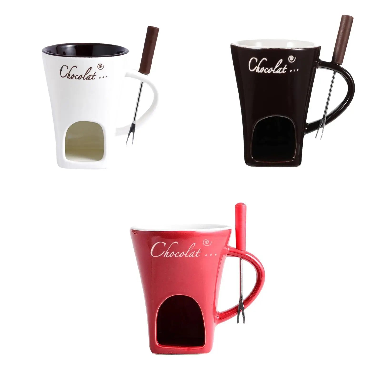 Fondue Mug Cheese Cookware Chocolate Melter Butter Melt Pot 130Ml Fondue Warmer Mug for Anniversary Birthday Kitchen Dinner Home