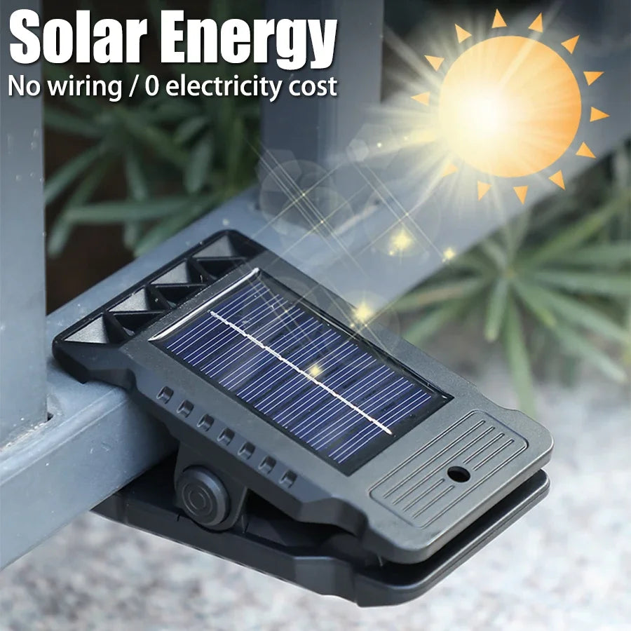 Solar Light with Motion Sensor Warm Light Modes Clip-On Design IPX4 Waterproof Easy Installation for Outdoor Decor Solar Light
