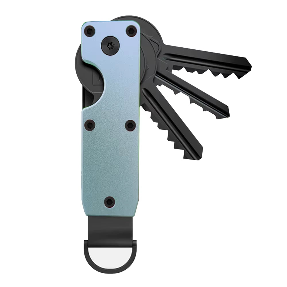 Key Organizer Compact Holder Metal Key Chain Minimalist Key Case Holder for Keychain Secures 1-5 Keys
