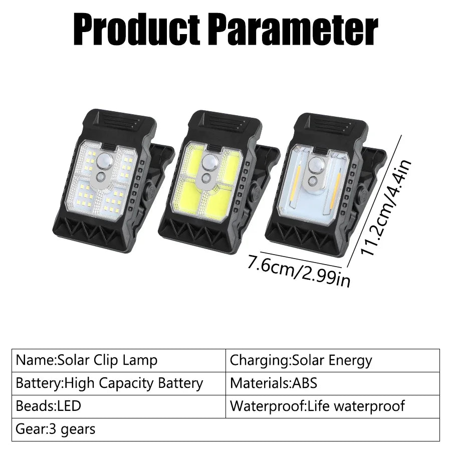 Solar Light with Motion Sensor Warm Light Modes Clip-On Design IPX4 Waterproof Easy Installation for Outdoor Decor Solar Light