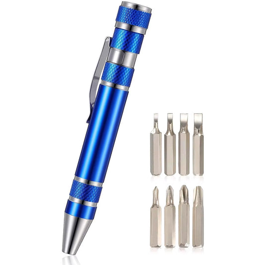 8 in 1 Mini Screwdriver Set - Magnetic Small Screwdrivers Pen for Precision Repair, Compact EDC Tools