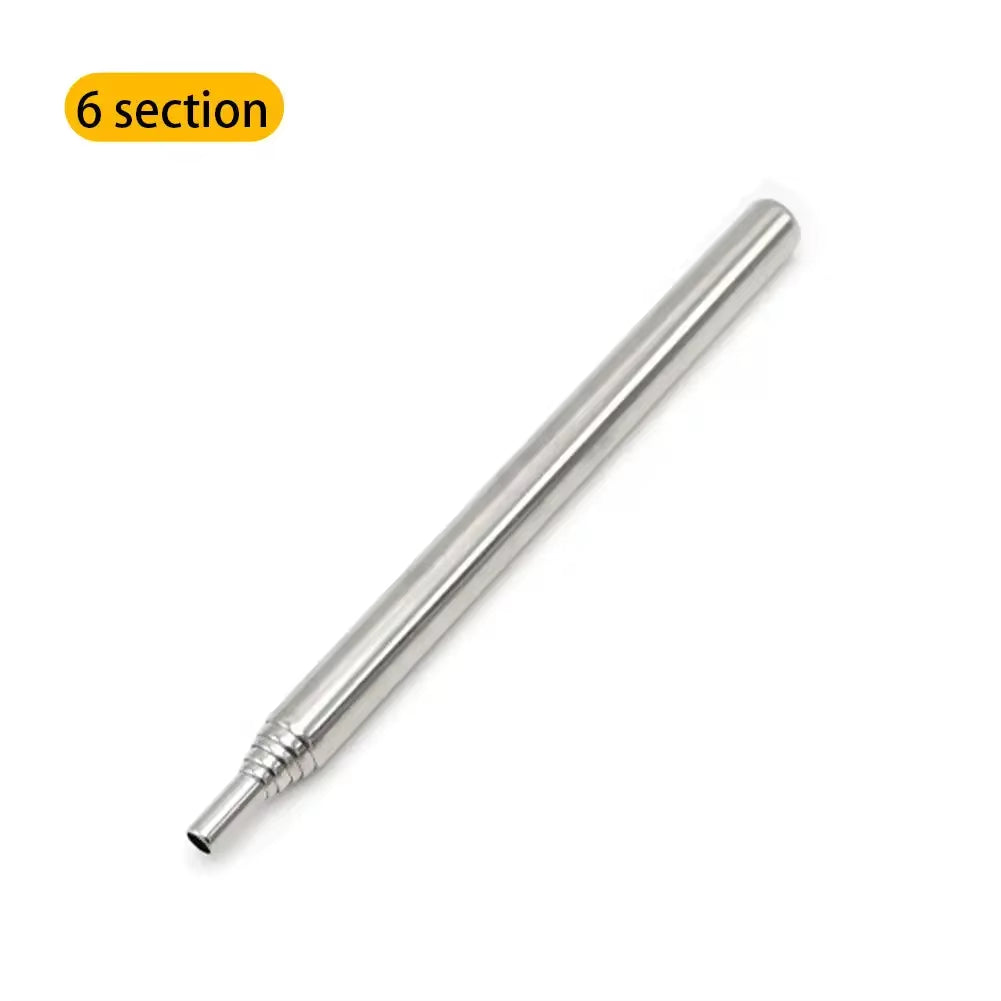 Stainless Steel Blowpipe Pocket Bellow Collapsible Air Blow Stick Campfire Fire Tool Outdoor Bushcraft Camping Hiking Cooking