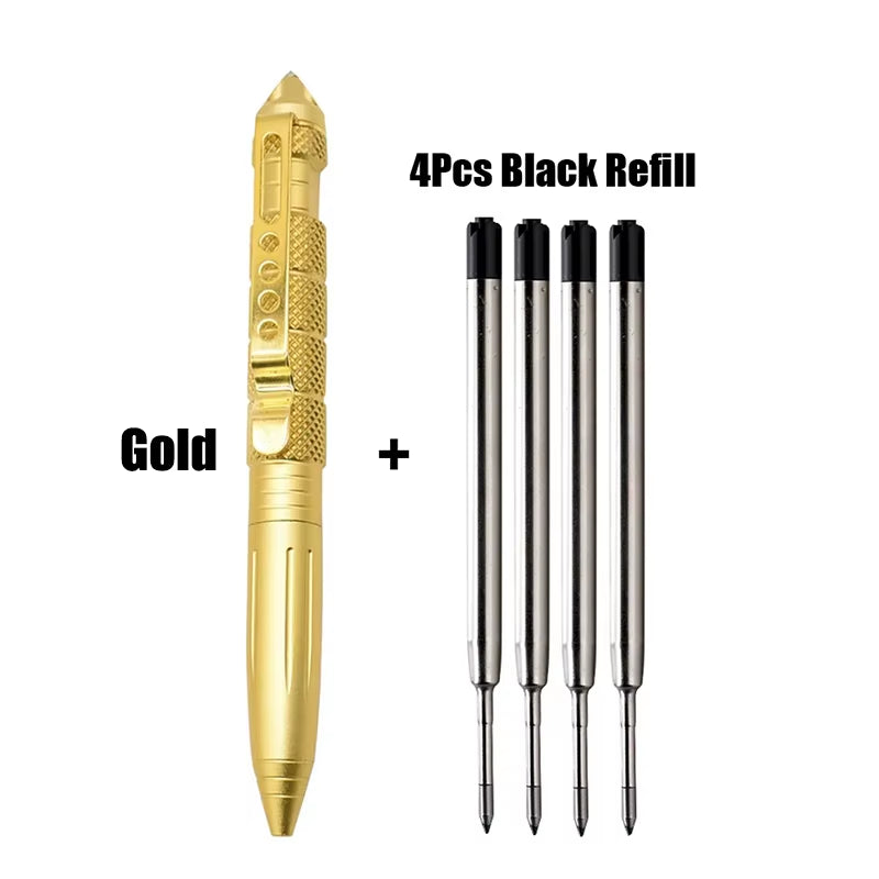 Portable Tactical Pen Self Defense Pen Aviation Aluminum Emergency Glass Breaker Pen Security Protection Survival EDC Multitool