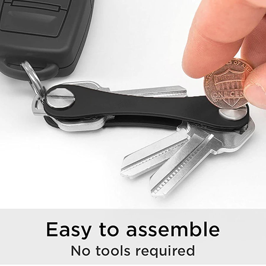 Dropshipping EDC Smart Keys Holder Wallet Door Keys Holder Metal Keychain for Car Keys Pocket Tools Metal Compact Key Organizers