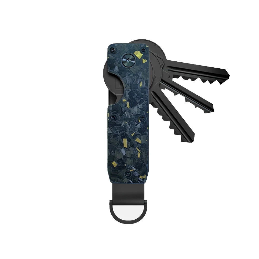 Key Organizer Compact Holder Metal Key Chain Minimalist Key Case Holder for Keychain Secures 1-5 Keys
