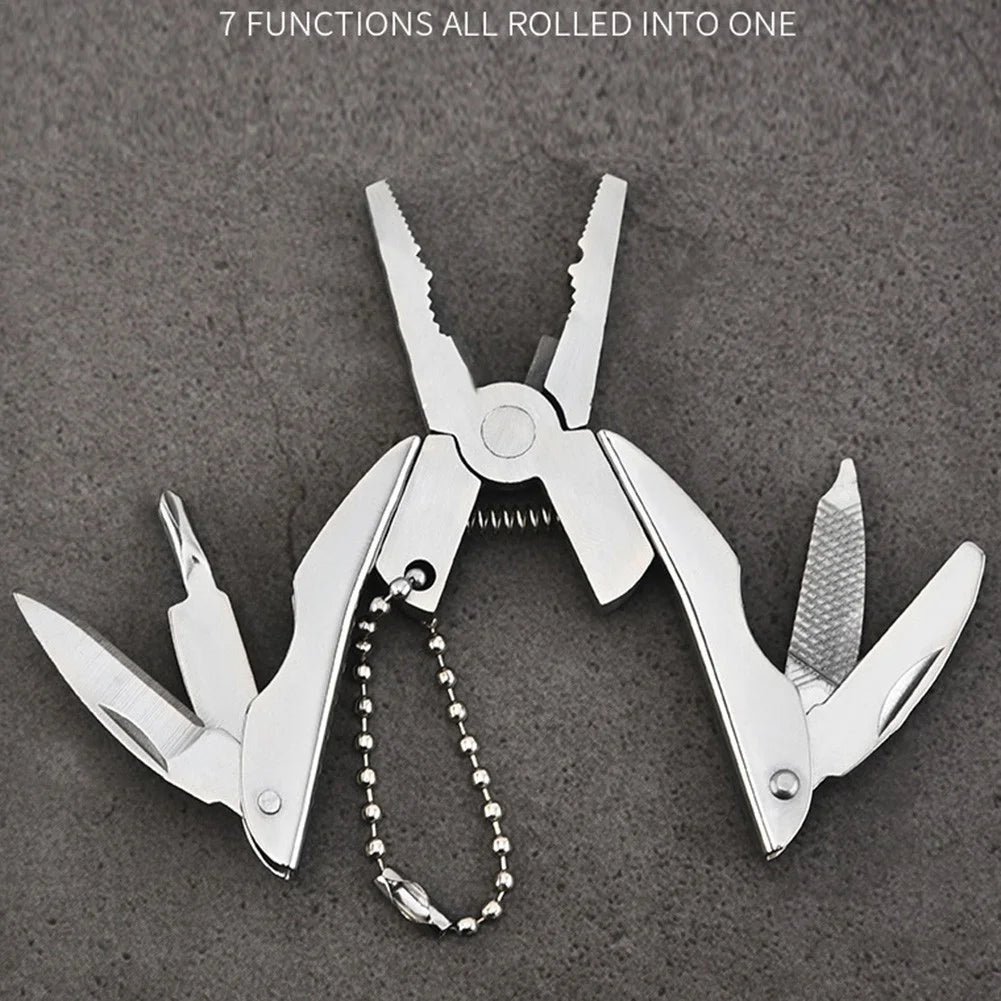 Multi Mini Outdoor Camping Survival Folding Screwdriver Pliers Pocket Tool