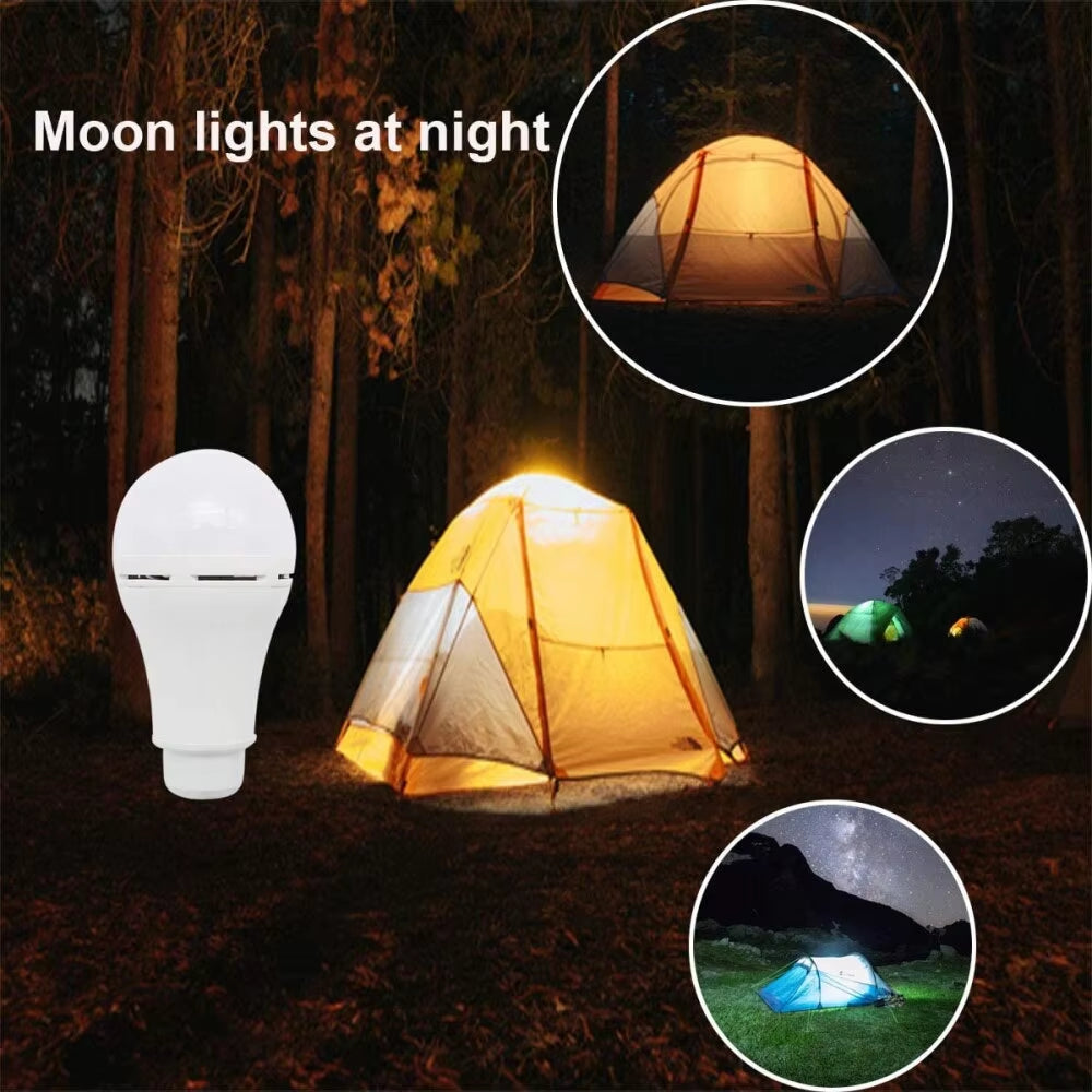 LED Solar Lamp Bulb Outdoor Waterproof Portable Solar Garden Hanging Light Hiking Fishing Emergency Lights Outdoor Camping Light