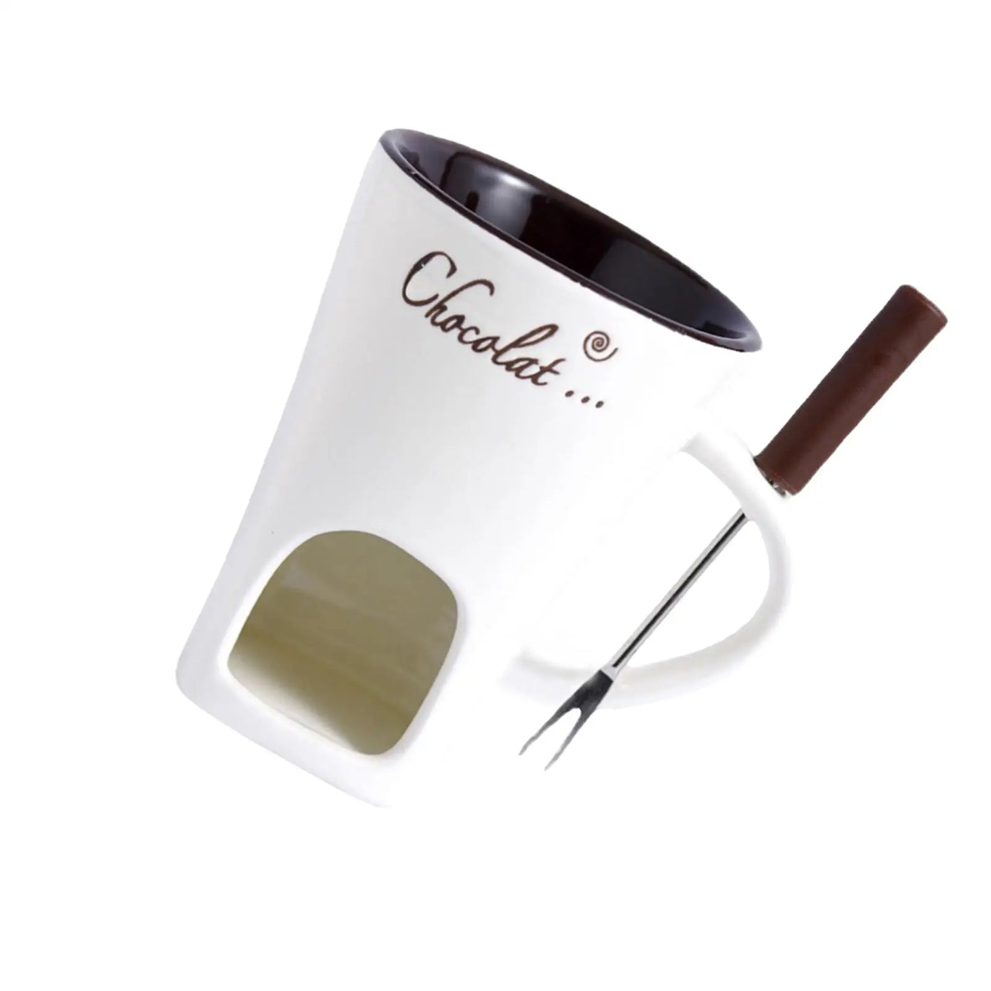Fondue Mug Cheese Cookware Chocolate Melter Butter Melt Pot 130Ml Fondue Warmer Mug for Anniversary Birthday Kitchen Dinner Home