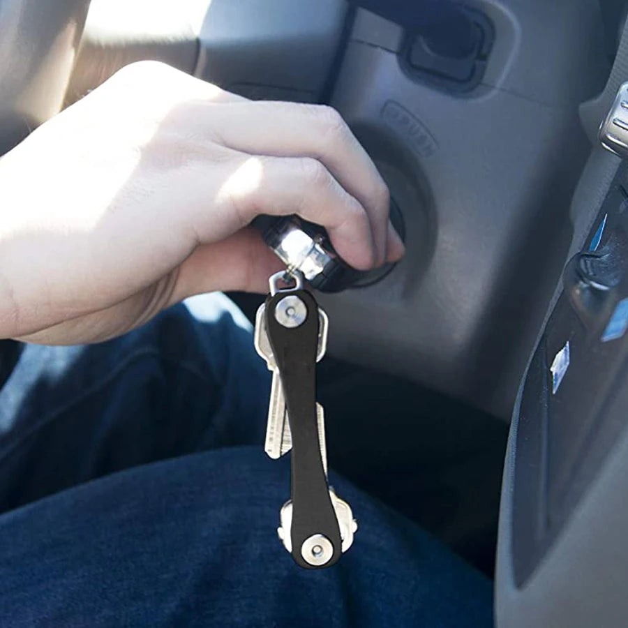 Dropshipping EDC Smart Keys Holder Wallet Door Keys Holder Metal Keychain for Car Keys Pocket Tools Metal Compact Key Organizers