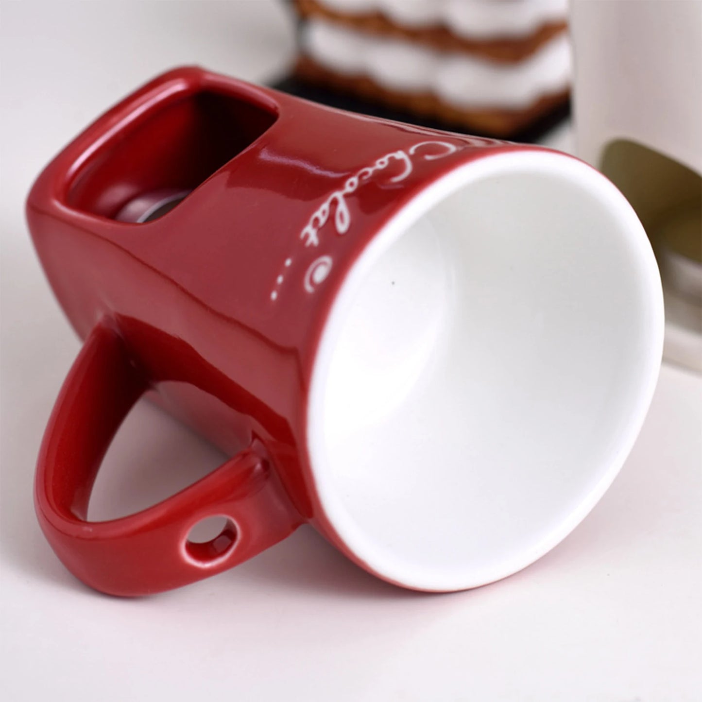 Fondue Mug Cheese Cookware Chocolate Melter Butter Melt Pot 130Ml Fondue Warmer Mug for Anniversary Birthday Kitchen Dinner Home
