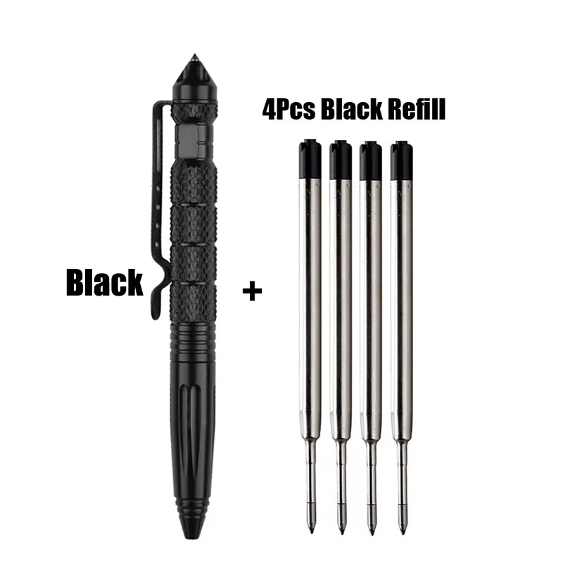 Portable Tactical Pen Self Defense Pen Aviation Aluminum Emergency Glass Breaker Pen Security Protection Survival EDC Multitool
