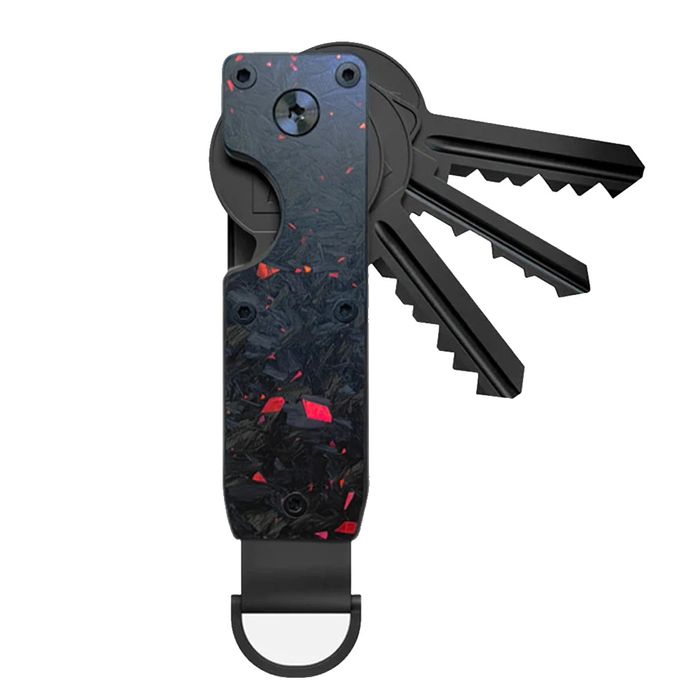 Key Organizer Compact Holder Metal Key Chain Minimalist Key Case Holder for Keychain Secures 1-5 Keys