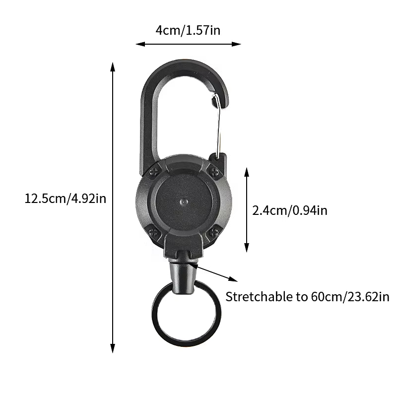 1PCS Steel Wire Rope Elastic Keychain Easy-To-Pull Buckle Sporty Anti-Theft Retractable Key Ring anti Lost Key Ring Accessories