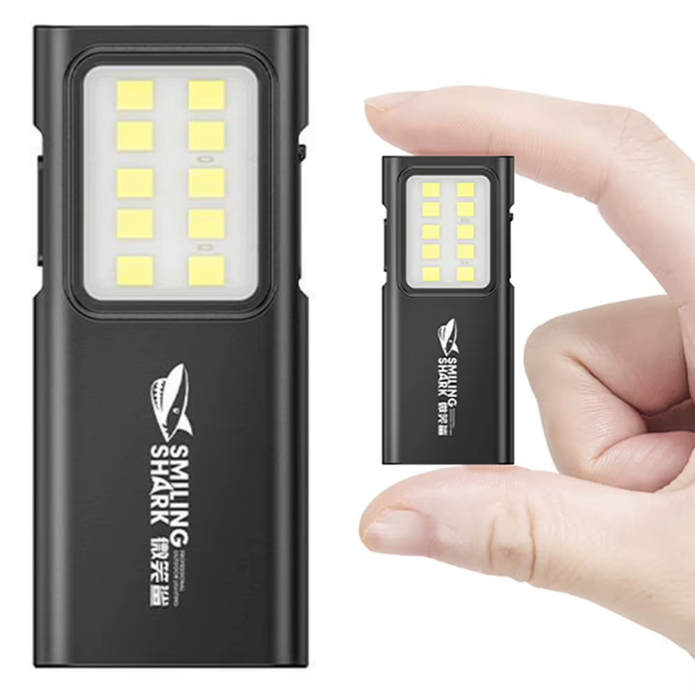 LED Mini Work Light USB Rechargeable Emergency Camping Light Waterproof Super Bright Flashlight for Outdoor Running Hiking