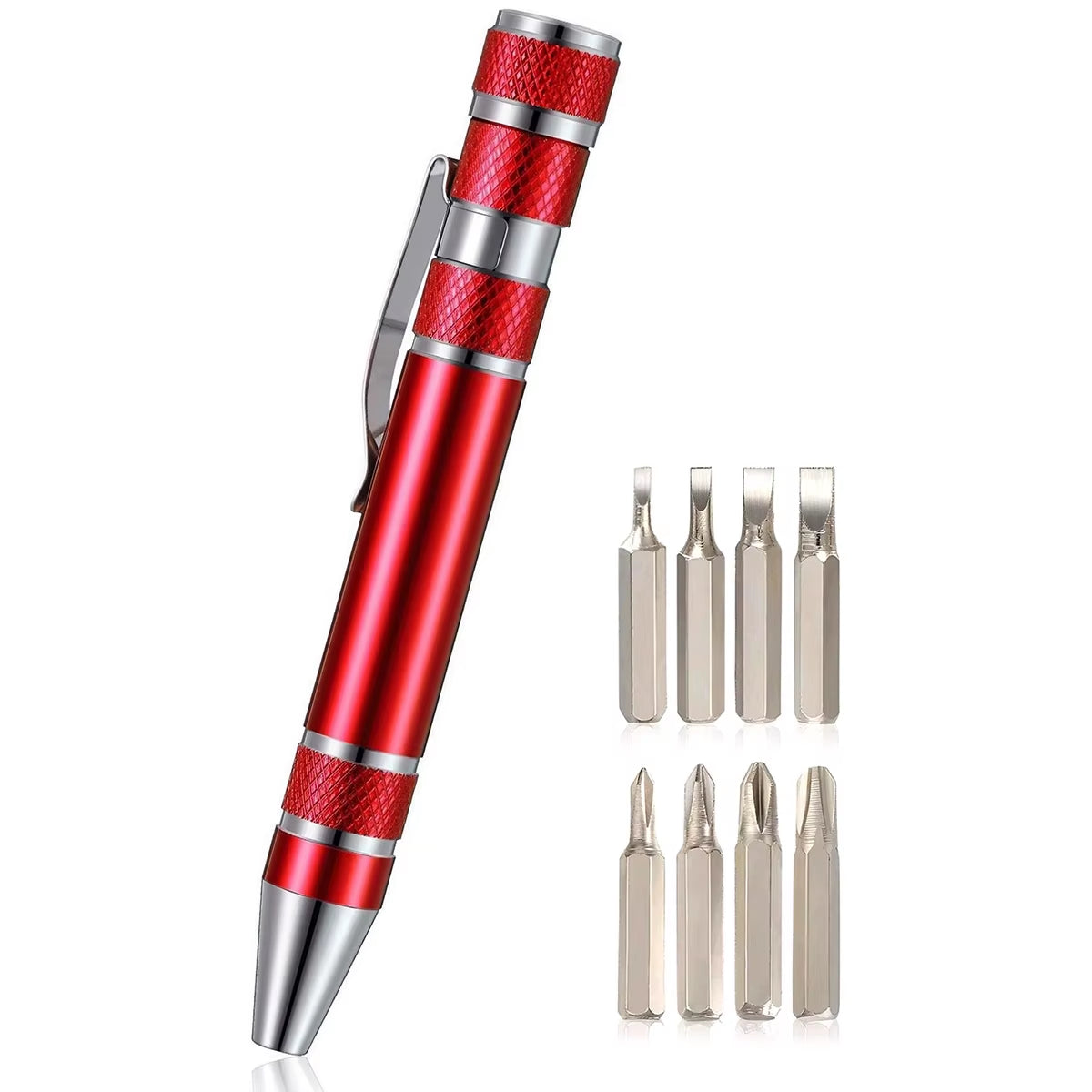 8 in 1 Mini Screwdriver Set - Magnetic Small Screwdrivers Pen for Precision Repair, Compact EDC Tools